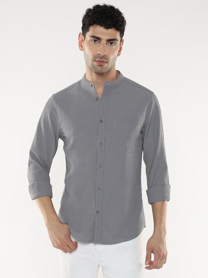 Men Self Design Casual Shirt image number 0