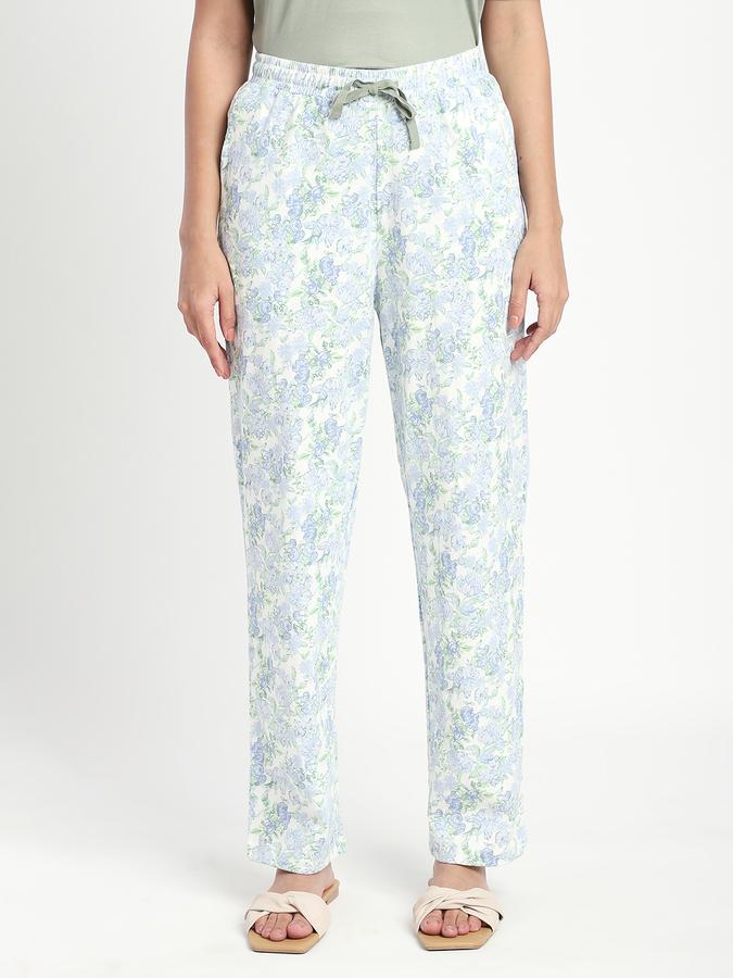 R&B Women Dusty Mint Floral Print Pyjama Set