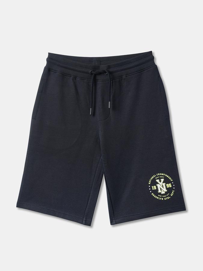 Boys Graphic Print Regular Fit Shorts with Insert Pockets image number 0
