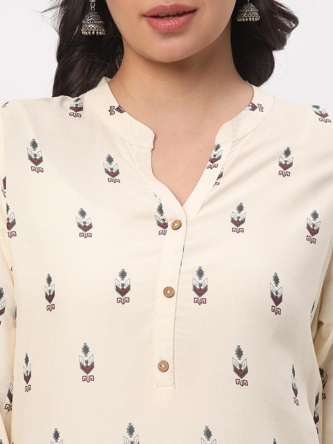 Women Floral Printed Straight Kurta image number 3