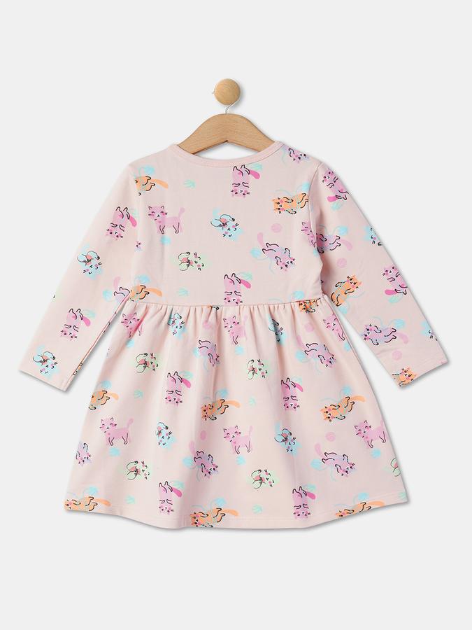 Girls Graphic Print A-Line Dress image number 1
