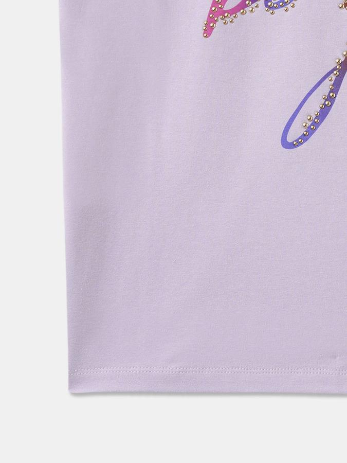 Girls Graphic Print Pure Cotton Regular T Shirt image number 3