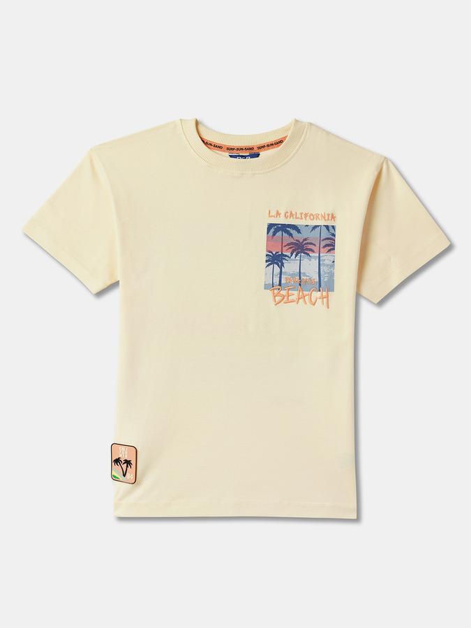 Boys Tropical Print Regular Fit T-Shirt