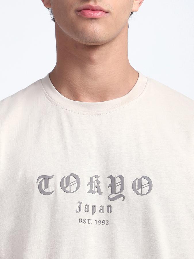 Men Cotton Regular Fit Crew Neck Graphic T-shirt