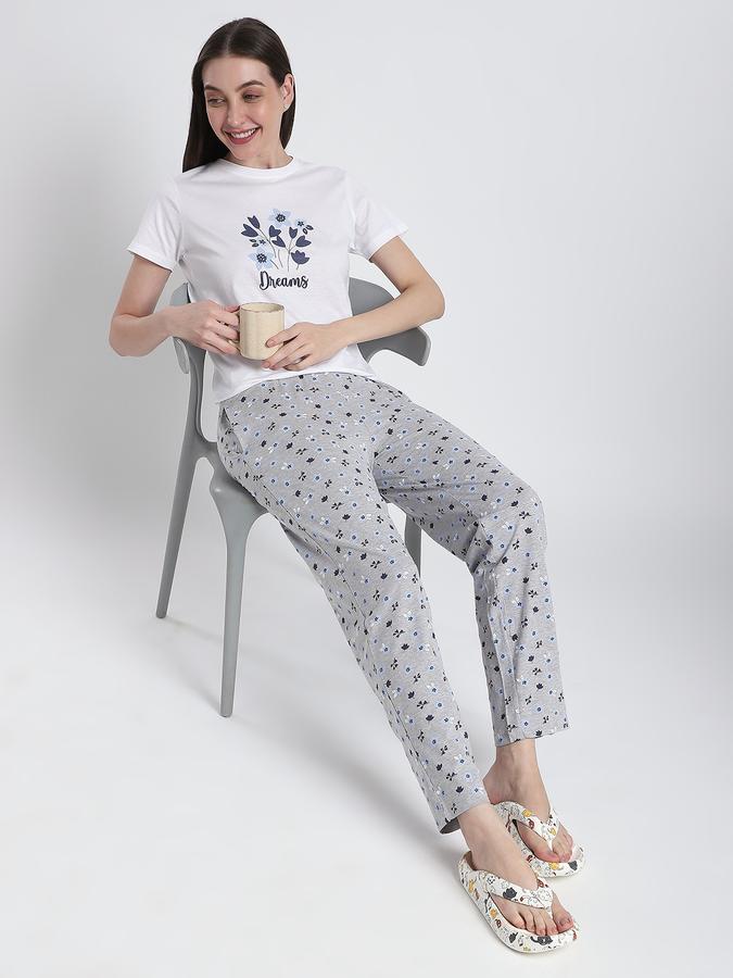 Boys Cotton Relaxed Fit Round Neck Printed Sleepwear Set