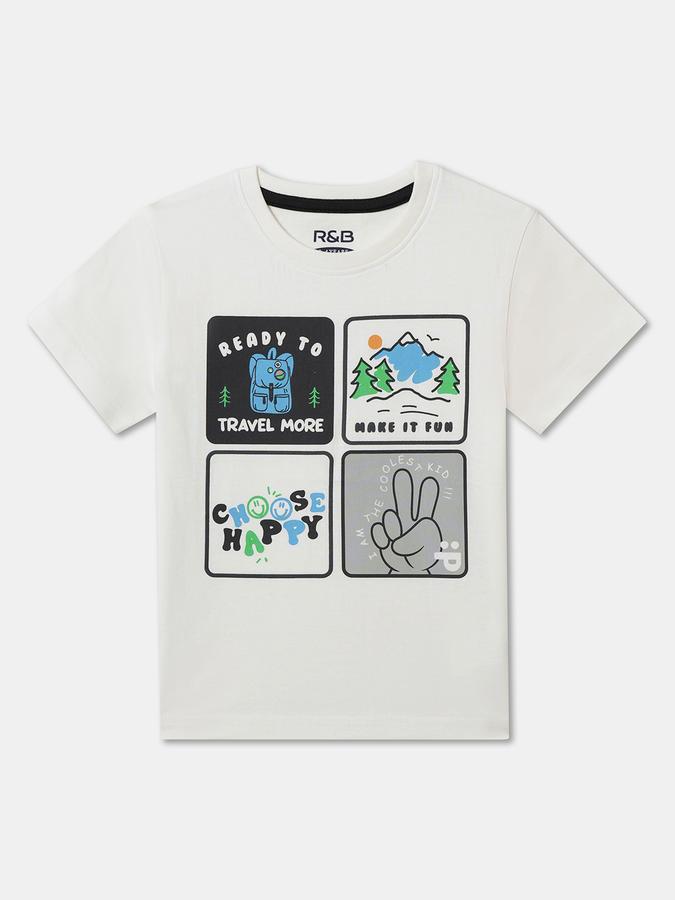 Boys Graphic Print Pure Cotton Regular T Shirt image number 0
