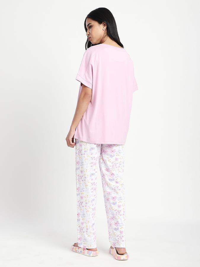 Women Cotton Floral Relaxed Fit Lounge Co-Ord Set