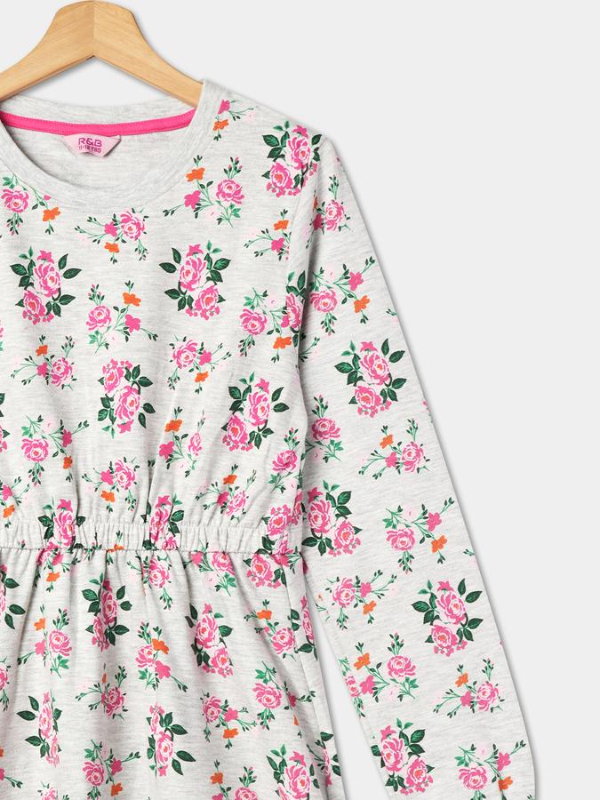 R&B Girl's Fit And Flare Knit Dress image number 2