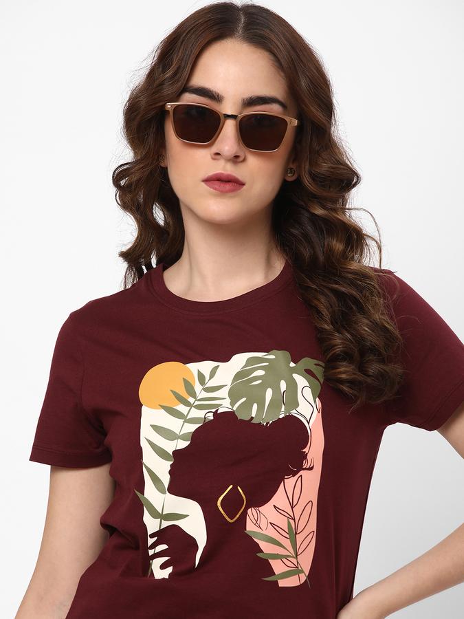 R&B Women Maroon Tshirts