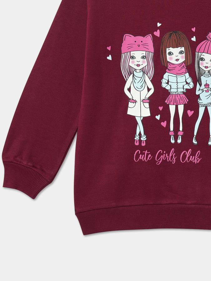 R&B Girls Red Sweatshirt image number 3