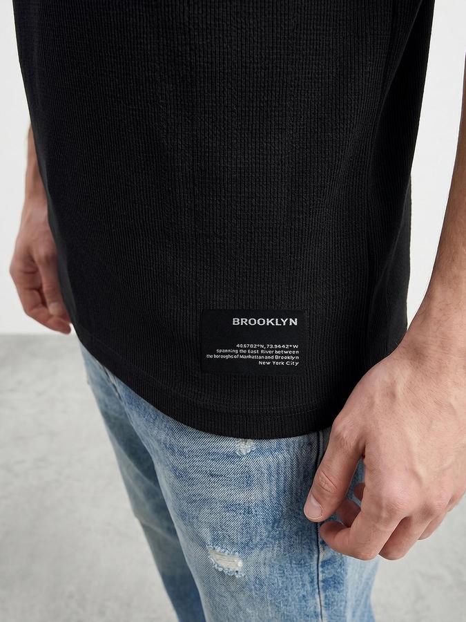 R&B Black Men Textured Short Sleeves Tshirt