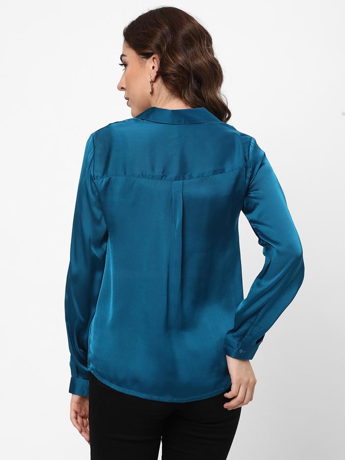R&B Women's Solid Satin Shirt image number 2