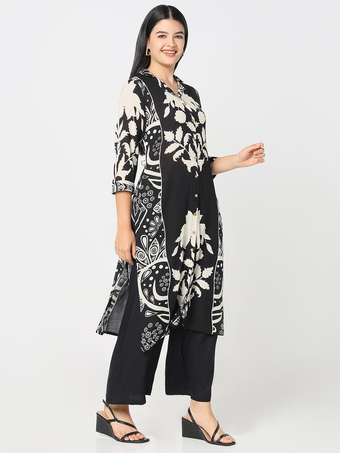 R&B Women's Black Printed Dress