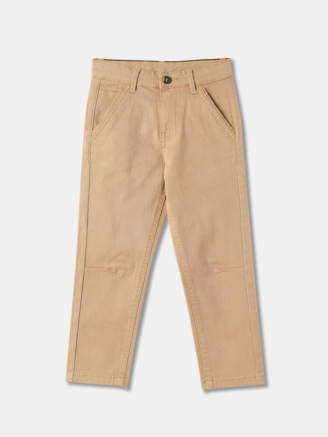 Boys Mid-Rise Straight Fit Trousers