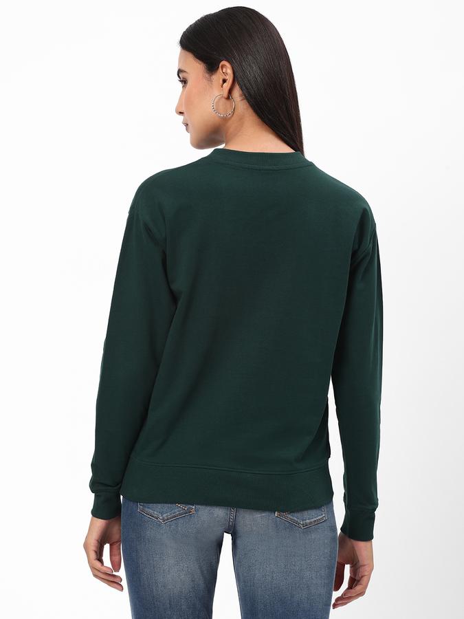 Women Cotton Regular Fit Round Neck Graphic Sweatshirt