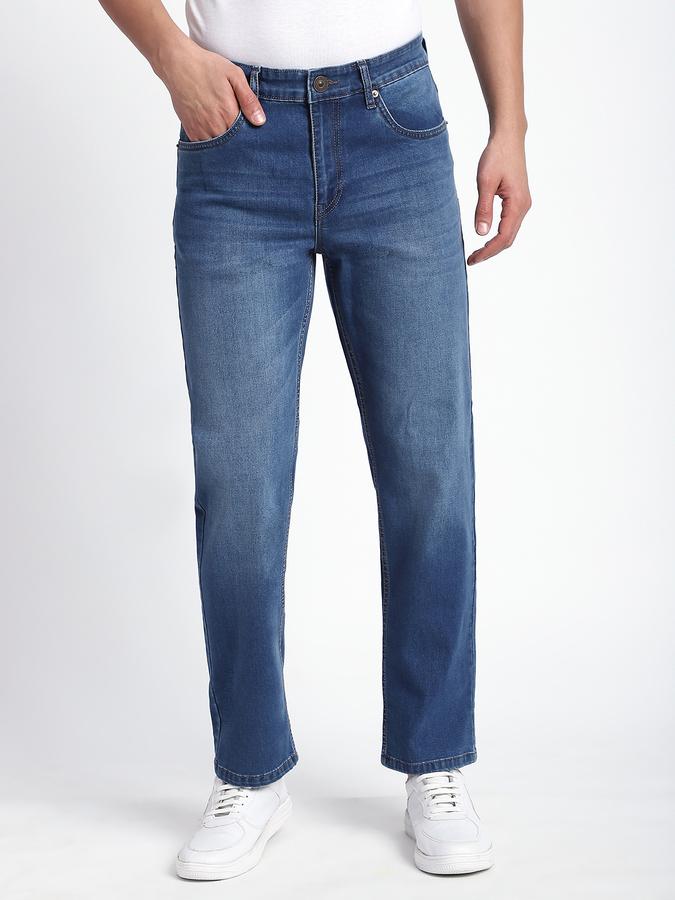 Men Cotton Blend Carrot Fit Flat Front Five Pocket Pants