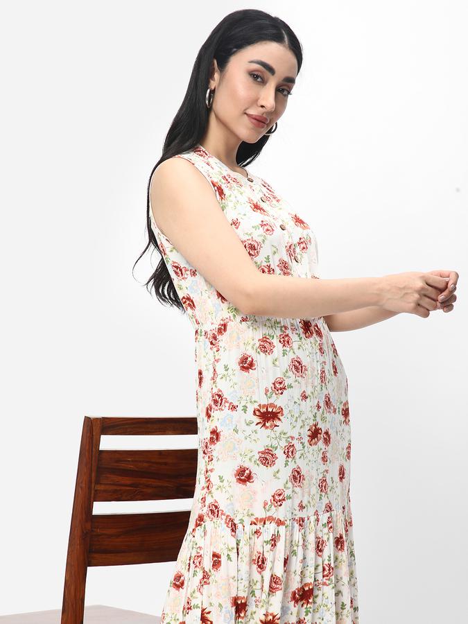 R&B Women's Floral Maxi Tier Dress