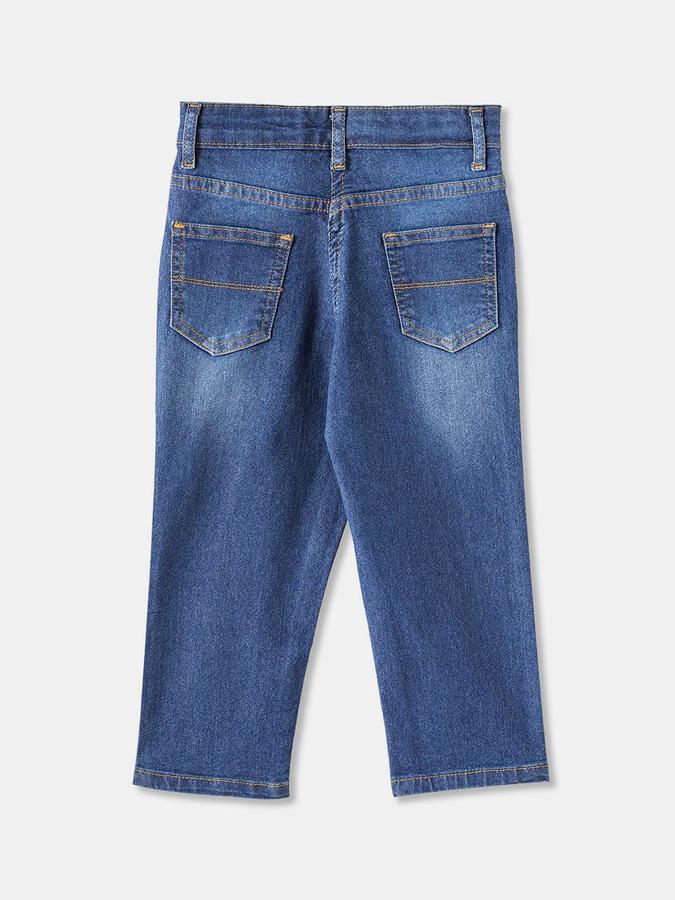 R&B Girls Dark Blue Regular Fit Mid-Rise Jeans