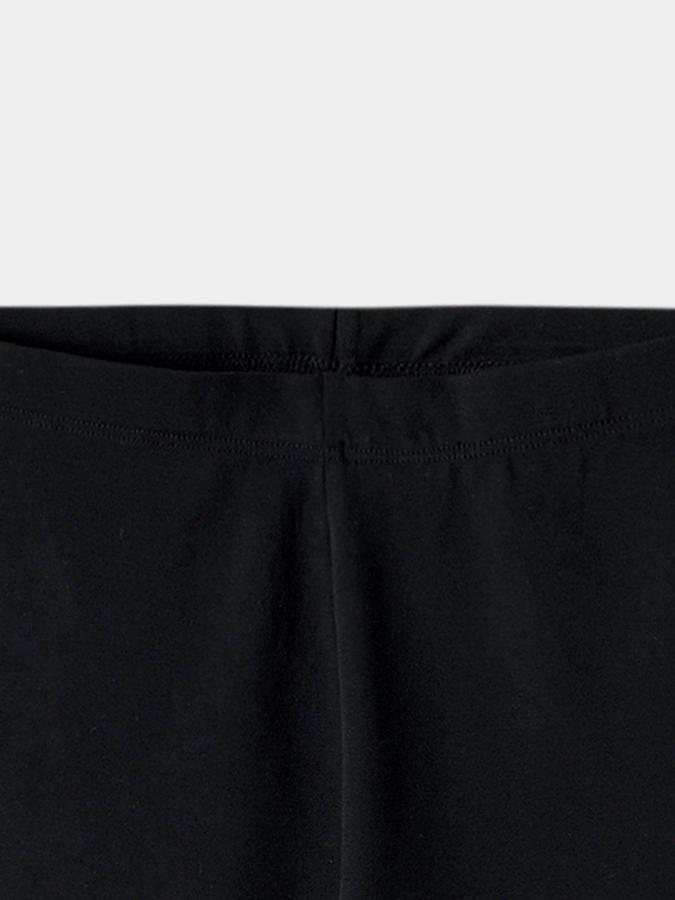 Girls Cotton Blend Skinny Fit Elastic Waist Solid Leggings