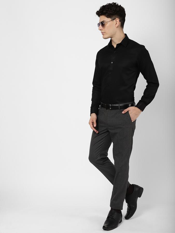 R&B Men Black Formal Shirts image number 1