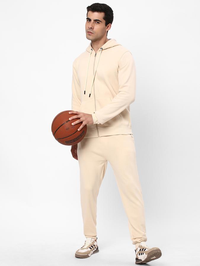 Men Cotton Regular Fit Hooded Jacket