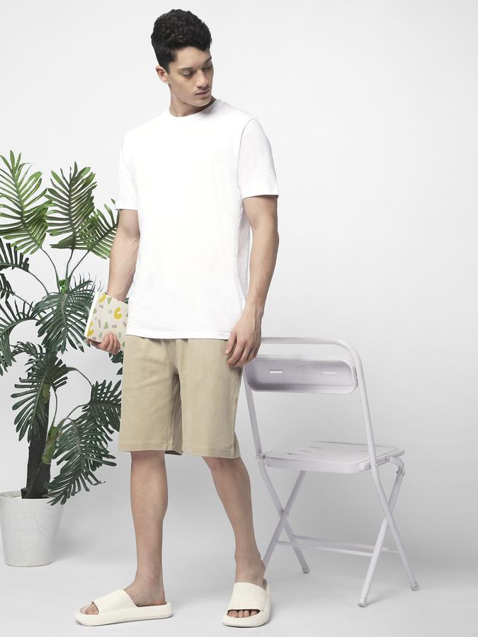 Boys Cotton Regular Fit Drawstring Clean Hem Shorts