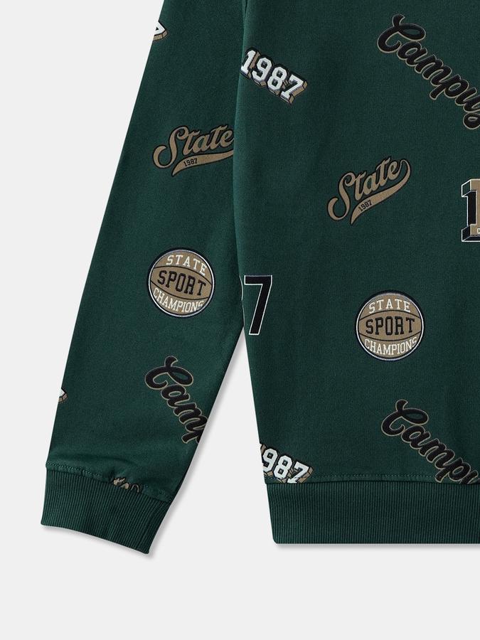 Boys Relaxed Fit Full Sleeve Crew Neck SweaT-Shirt