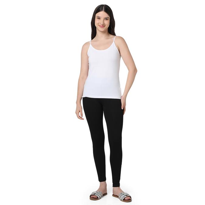 R&B Women Black Solid Leggings