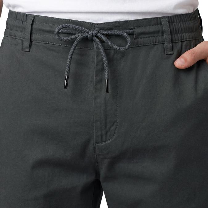 R&B Moss Green Solid Men Regular Fit Trousers