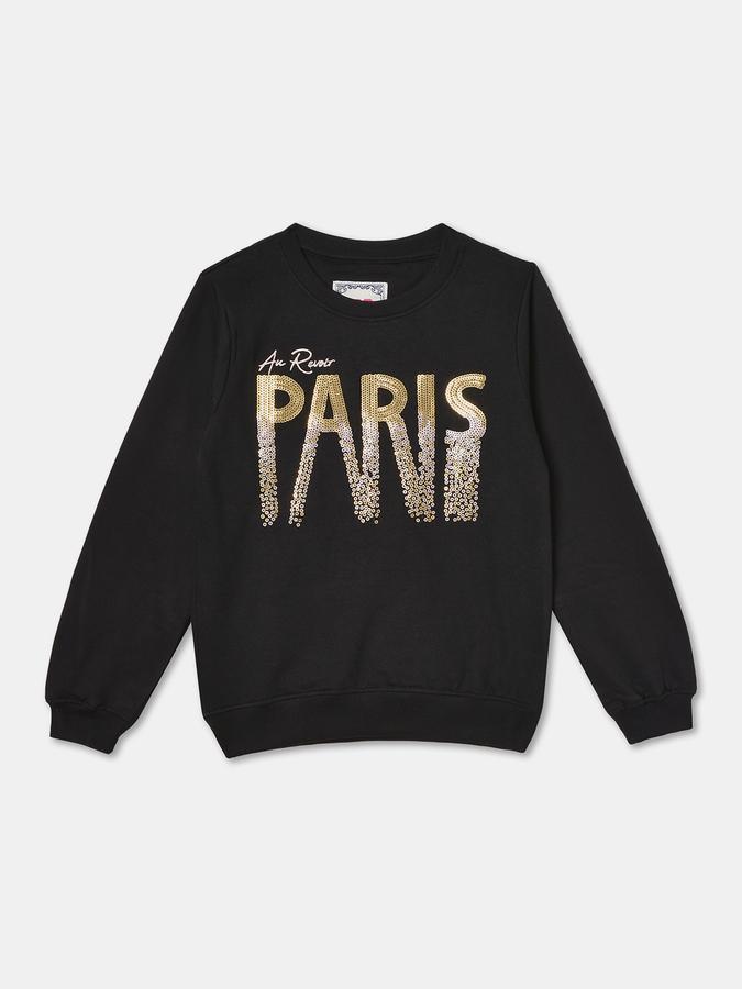 Girls Graphic Regular Fit Full Sleeve Crew Neck SweaT-Shirt