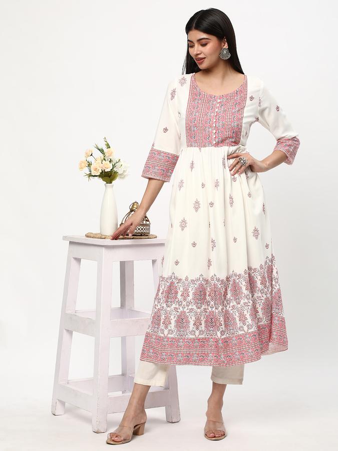 Women Micro Print Kurta image number 1