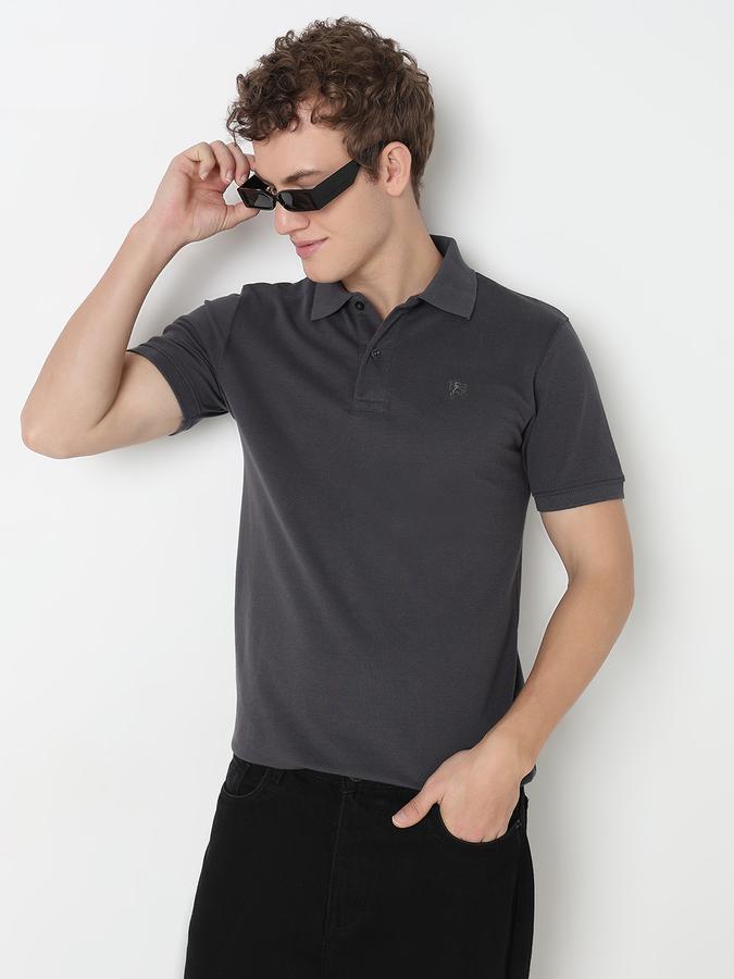 Solid Polo T-Shirt with Short Sleeves