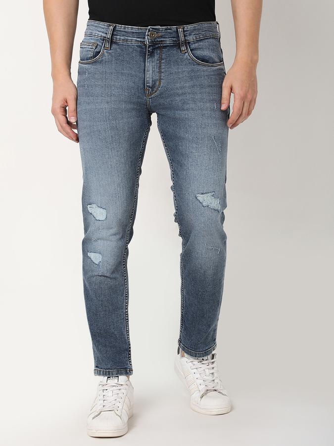 Men Slim Fit Jeans with 5-Pocket Styling image number 0