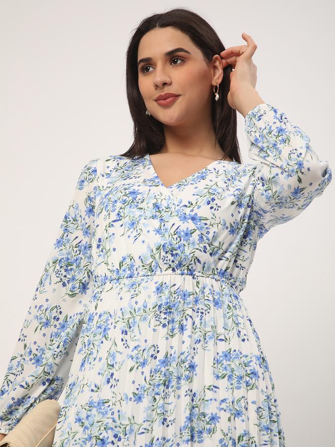Floral Print V-Neck Dress image number 0