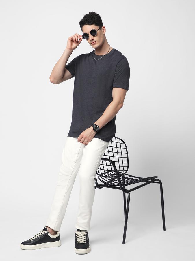 R&B MEN'S Solid T-Shirt with Crew Neck and Short Sleeves image number 1