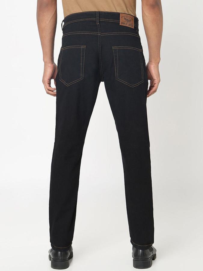 R&B Men Black Slim Fit Mid-Rise Jeans