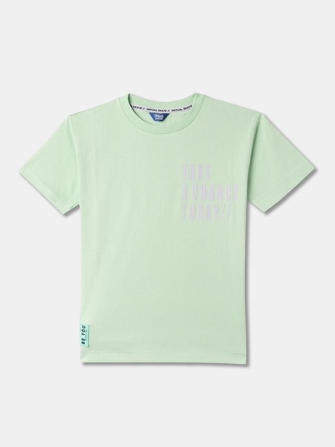 Boys Graphic Print T-shirt with Joggers Fashion Set