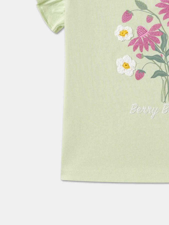 Girls Regular Fit Short Sleeve Crew Neck Top