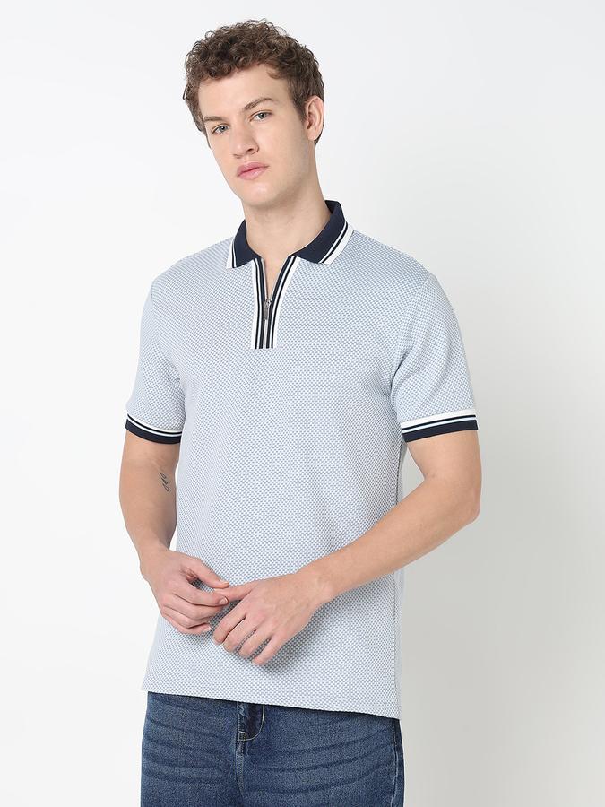 Contrast Tipping Polo T-Shirt with Short Sleeves image number 2