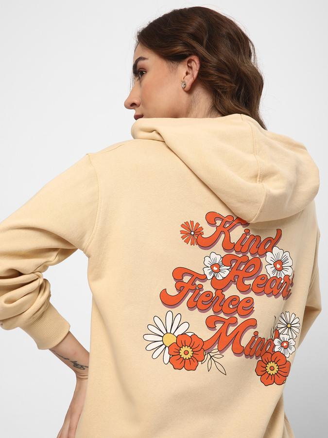 Women Printed Regular Fit Hoodie image number 0
