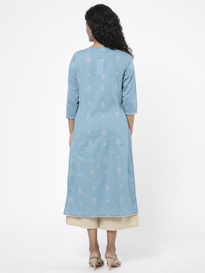 R&B Women Blue Kurtas image number 2