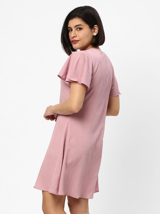 Women Button-Down V-Neck A-Line Dress image number 2