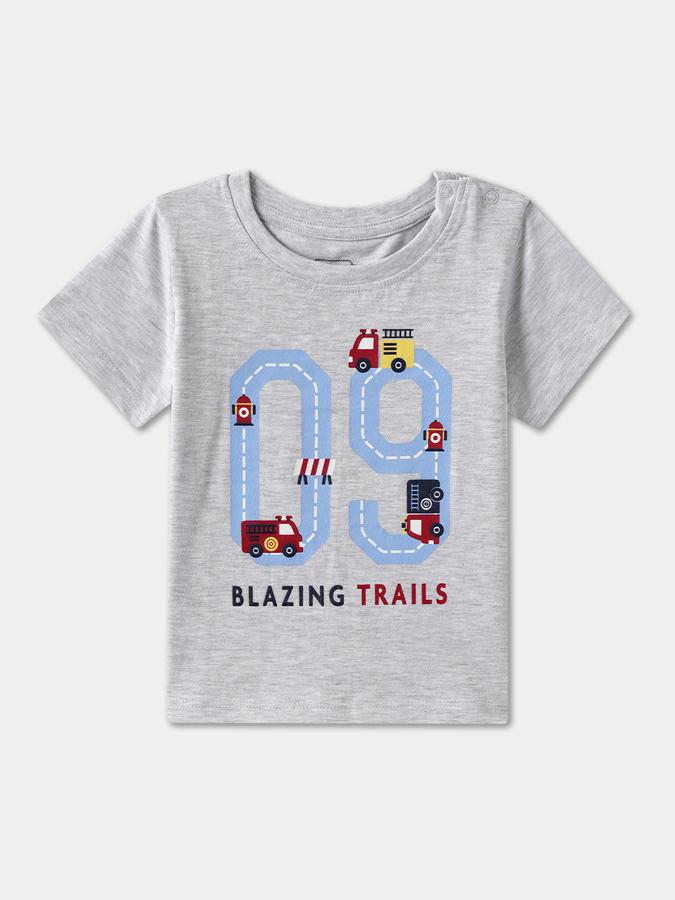 Baby Boys Graphic Print Pure Cotton Regular T Shirt 