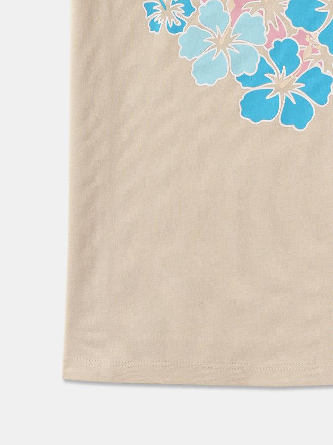 Printed T-Shirt with Crew Neck and Short Sleeves image number 3