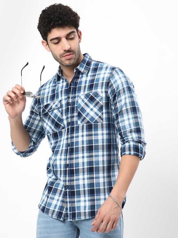 R&B Men's Denim Regular Fit Shirt image number 0