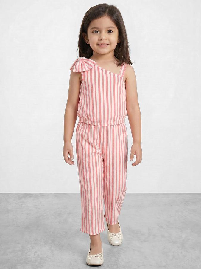 R&B Pink Cotton Blend Girl Clothing Set