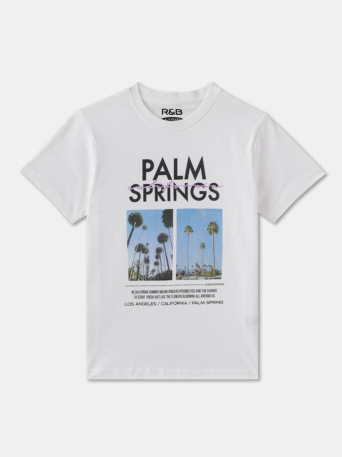 Boys Printed Pure Cotton Oversized T Shirt 