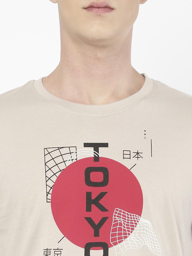 R&B Men Beige T-Shirt image number 3