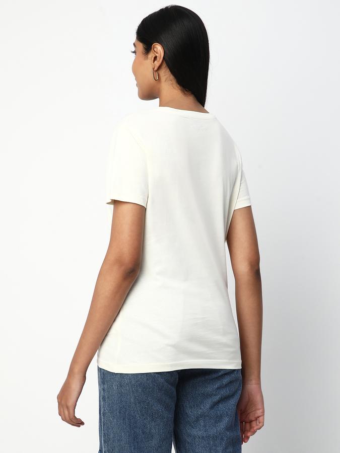 Women Cotton Regular Fit Crew Neck Graphic T-shirt