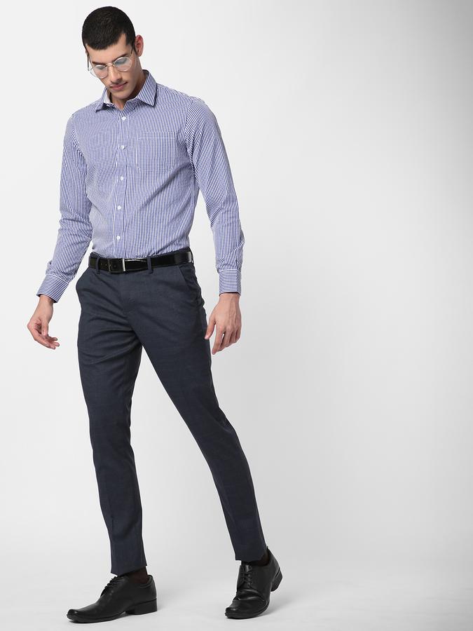 R&B Blue Men Formal Shirts image number 1